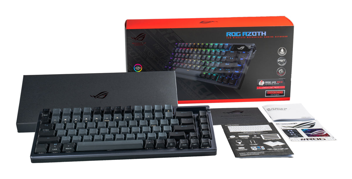 ASUS M701 ROG AZOTH/NXRD/FR Tastatur Gaming USB + RF Wireless + Bluetooth AZERTY Französisch Schwarz