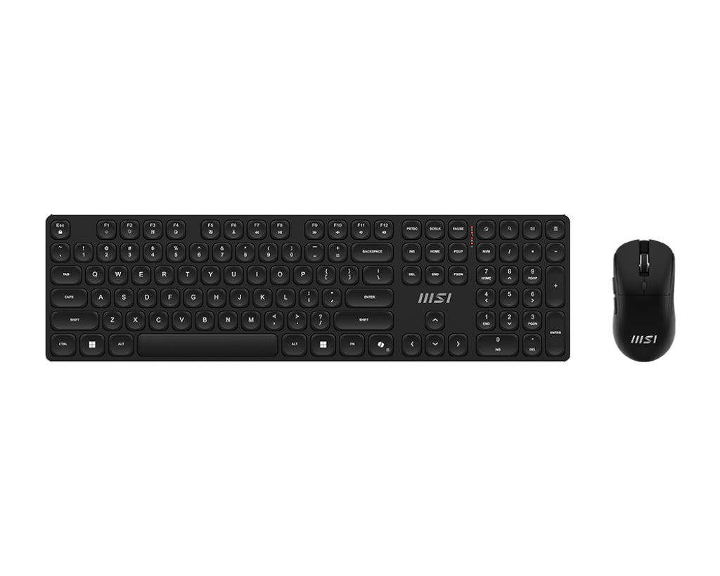 MSI FORGE K210 WIRELESS COMBO Tastatur Maus enthalten Heimbüro USB Schwarz