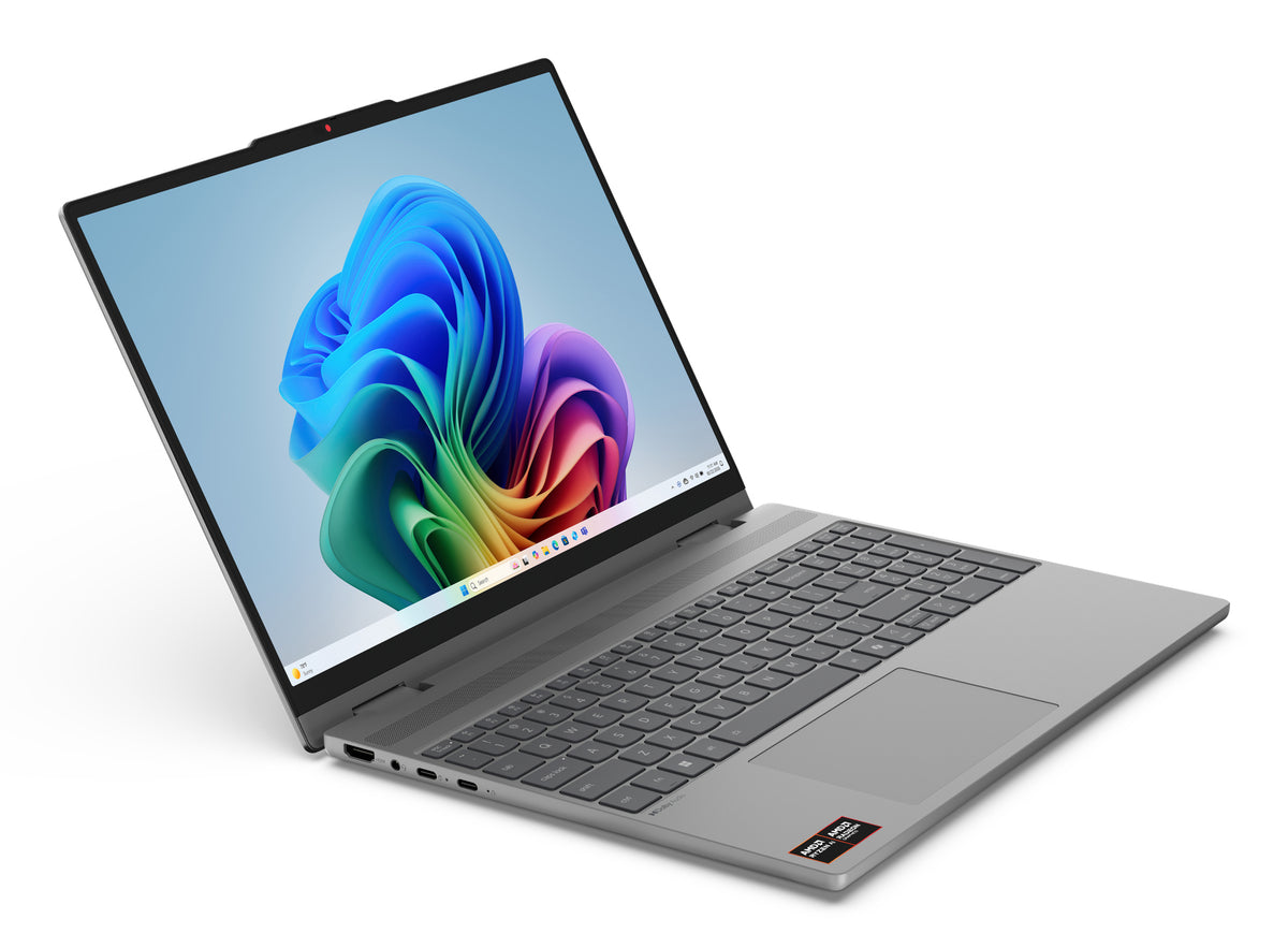 Lenovo IdeaPad 5 2-in-1 15AGP11 Copilot+ PC AMD Ryzen AI 7 445 Hybrid (2-in-1) 38,9 cm (15.3") Touchscreen WUXGA 16 GB DDR5-SDRAM 1 TB SSD Wi-Fi 7 (802.11be) Windows 11 Home Deutsch Grau