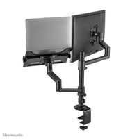 Neomounts DS20-425BL2 Monitorarm mit Laptop-Halterung 17-27" - platzsparend