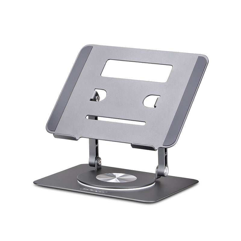 StarTech.com Ergonomischer Höhenverstellbarer Laptopständer, Dreh-Neigbarer Computerständer, Tragbare Laptophalterung-Notebookständer, bis 5kg, Aluminium Konstruktion