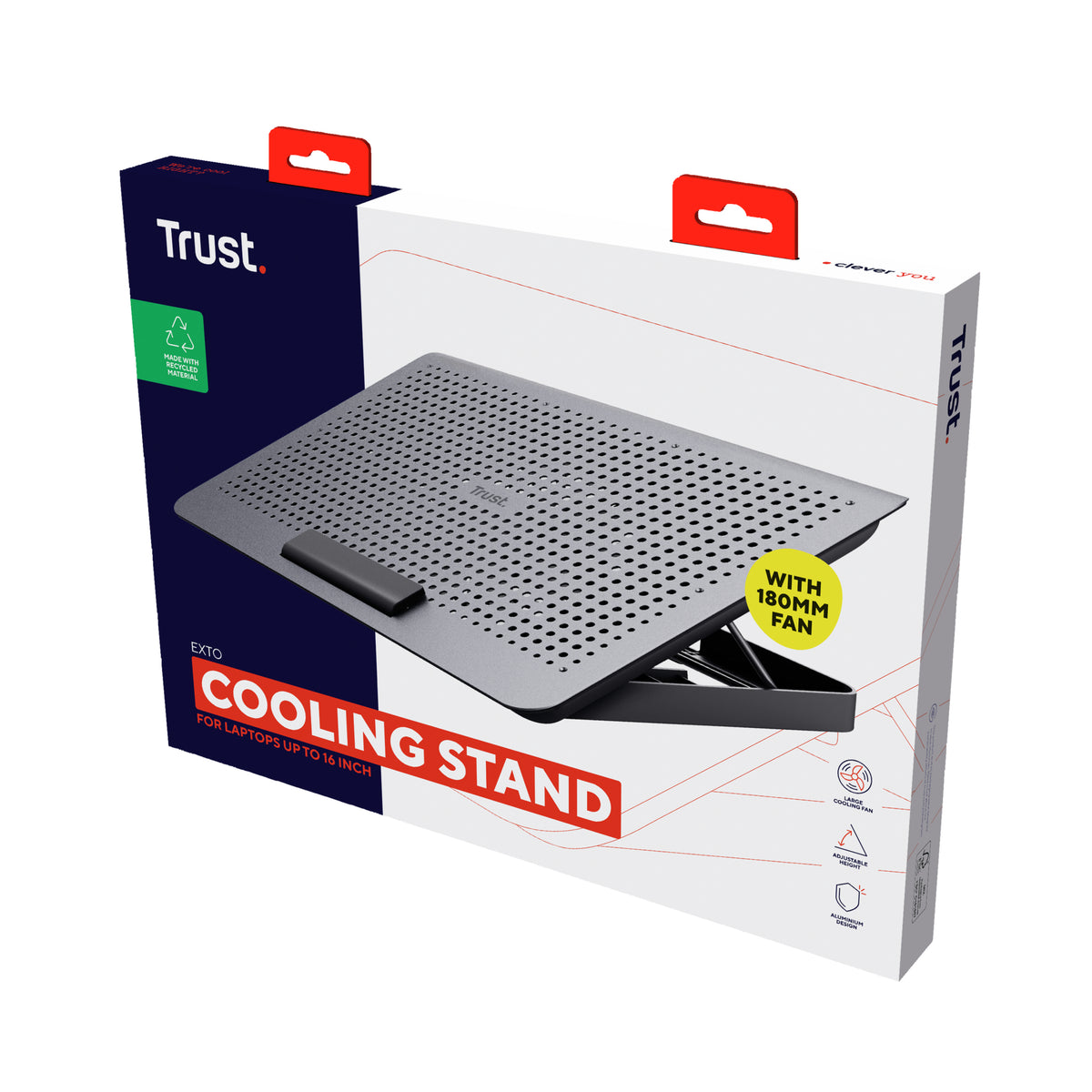 Trust Exto Llaptop-Kühlpad Grau