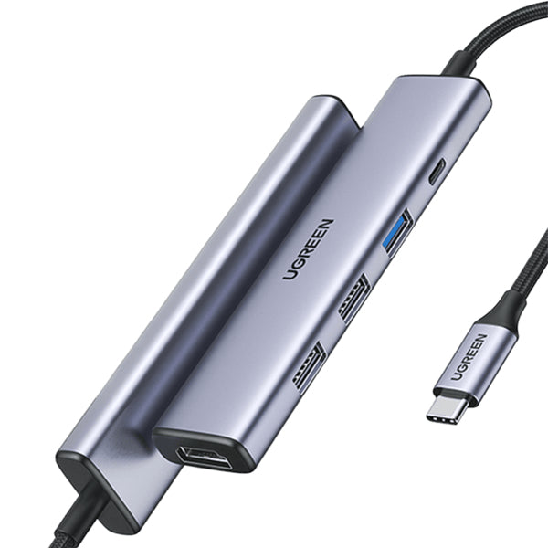 Ugreen 15495 laptop-dockingstation & portreplikator Kabelgebunden USB 3.2 Gen 1 (3.1 Gen 1) Type-C Grau