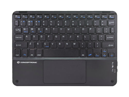 Conceptronic TOBIN01BUS 10-Zoll-Bluetooth-Tastatur mit Touchpad, QWERTY EN (US)