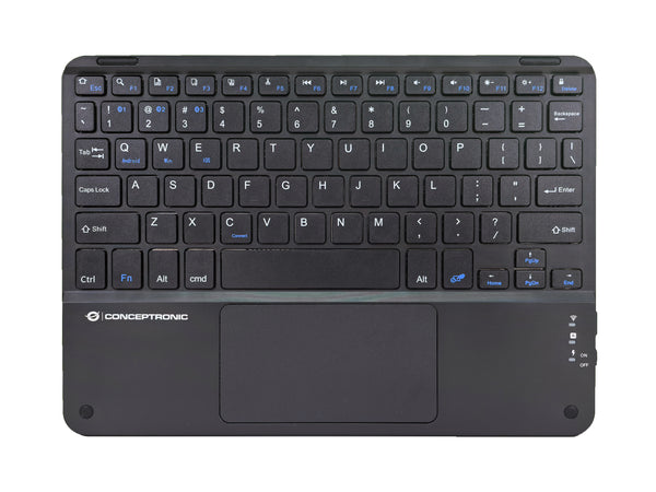 Conceptronic TOBIN01BUS 10-Zoll-Bluetooth-Tastatur mit Touchpad, QWERTY EN (US)