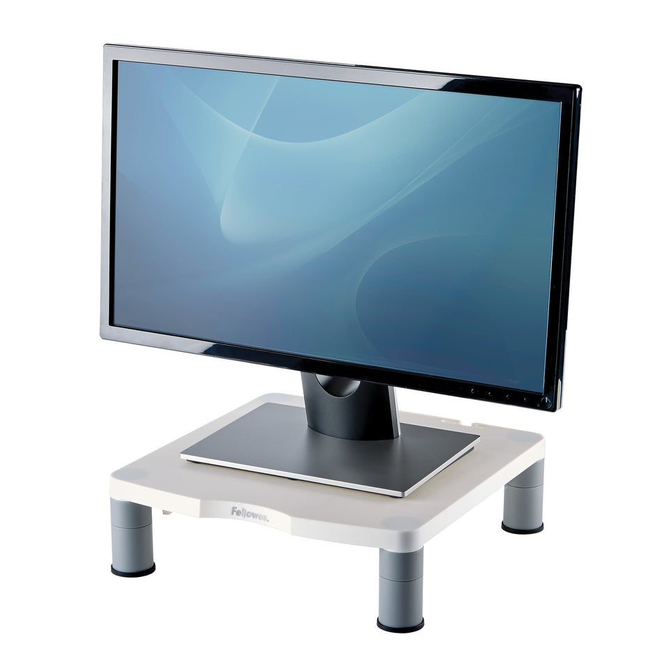 Fellowes Standard Monitor Riser 53,3 cm (21") Tisch/Bank Grau, Weiß