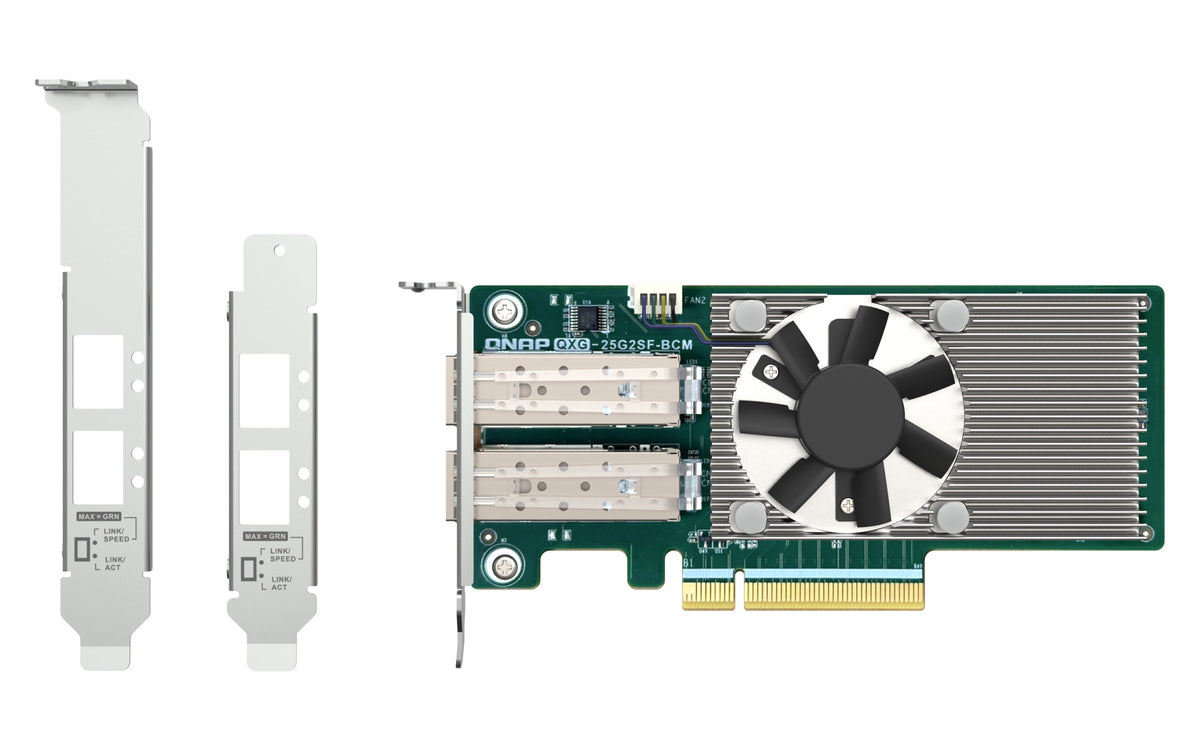 QNAP QXG-25G2SF-BCM Netzwerkkarte Eingebaut Faser 25000 Mbit/s