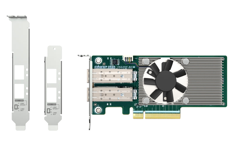 QNAP QXG-25G2SF-BCM Netzwerkkarte Eingebaut Faser 25000 Mbit/s