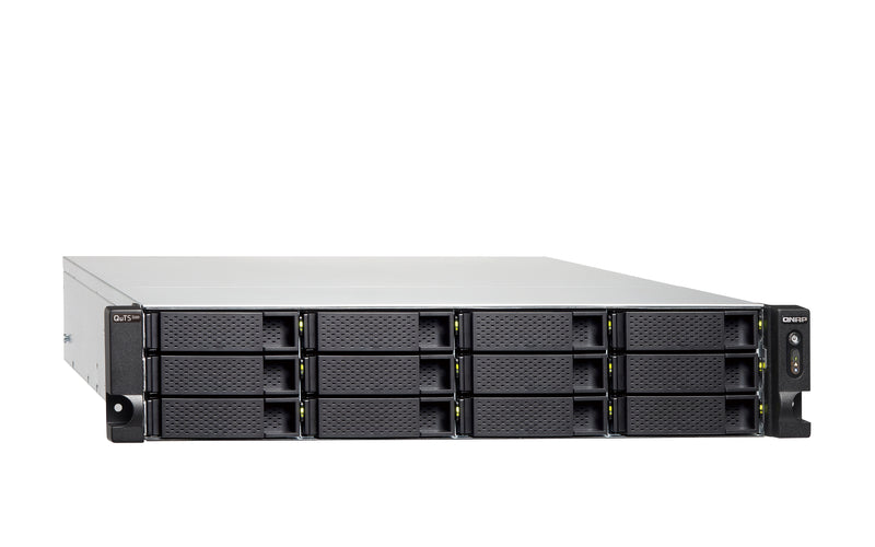 QNAP TS-H1886XU-RP-R2 NAS Rack (3U) Intel® Xeon® D D-1622 32 GB DDR4 0 TB QuTS hero Schwarz, Grau