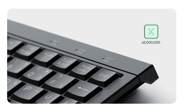 KeySonic KSK-3211ELU (DE), Super-Mini Tastatur, Hintergrundbeleuchtung, Touchpad, schwarz