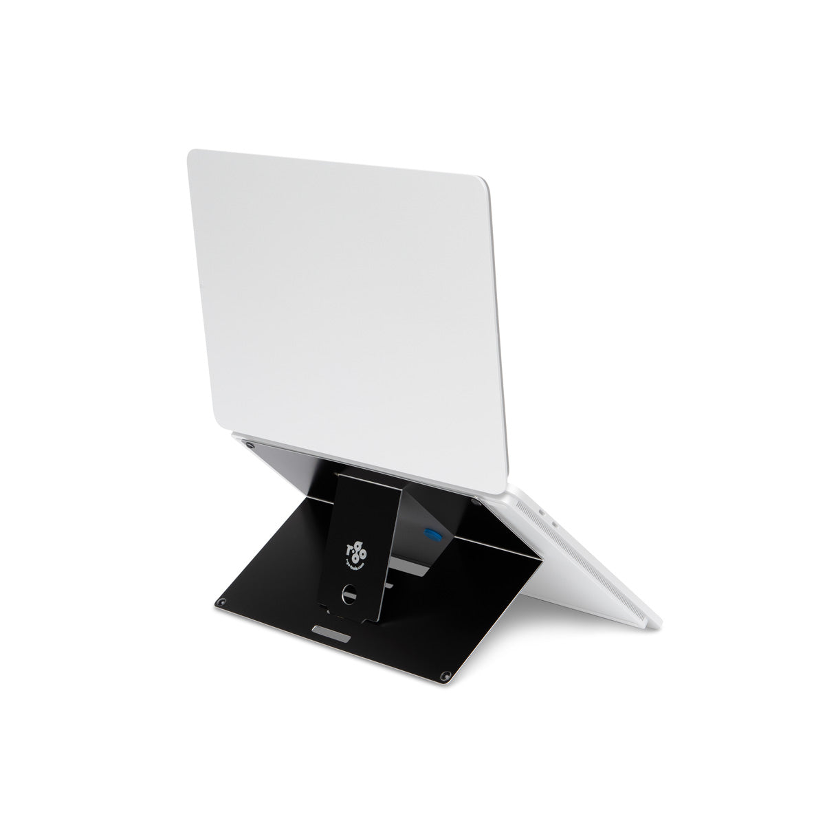 R-Go Tools Laptopständer R-Go Riser Attachable, verstellbar, integriert auf Ihrem Laptop, Aluminium, schwarz