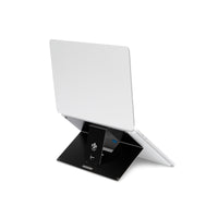 R-Go Tools Laptopständer R-Go Riser Attachable, verstellbar, integriert auf Ihrem Laptop, Aluminium, schwarz