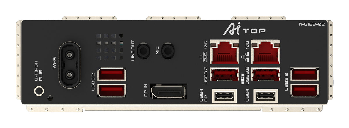 GIGABYTE TRX50 AI TOP-2B Mainboard – Unterstützt AMD Ryzen Threadripper PRO 7000 CPUs, digitales 16+8+4 Phasen VRM, bis zu 5200 MHz DDR5, 4 x PCIe 5.0 M.2, Wi-Fi 7, 10 GbE LAN, USB 4