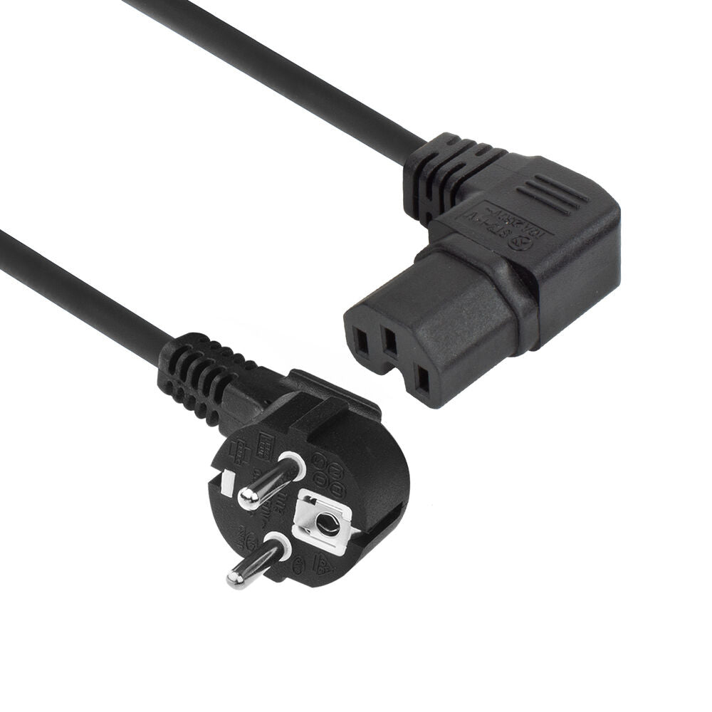 Cavo di alimentazione ACT AK5349 nero 1 m CEE7/7 IEC C15