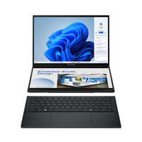 ASUS Zenbook Duo UX8406CA- -ISSQL41X Intel Core Ultra 9 285H Hybrid (2-in-1) 35,6 cm (14") Touchscreen WUXGA 32 GB LPDDR5x-SDRAM 1 TB SSD Wi-Fi 7 (802.11be) Windows 11 Pro Grau