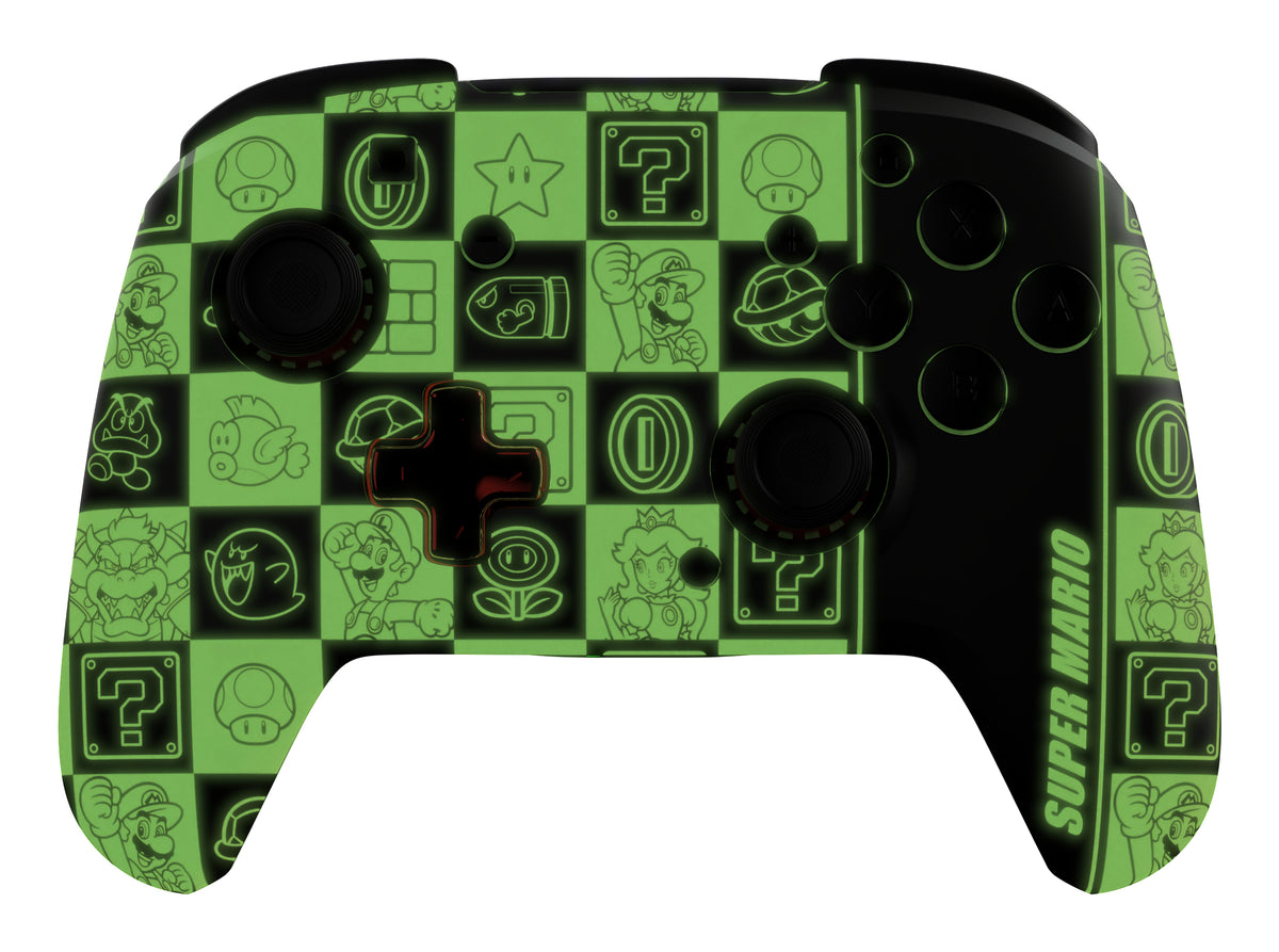 PDP REMATCH GLOW Schwarz, Grün, Rot Gamepad Analog / Digital Nintendo Switch, Nintendo Switch OLED