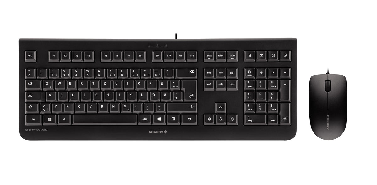 CHERRY DC 2000 Tastatur Maus enthalten Universal USB Belgisch Schwarz