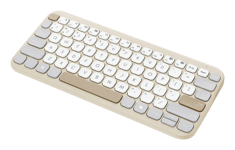 ASUS Marshmallow Keyboard KW100 Tastatur Haus Bluetooth QWERTZ Deutsch Beige, Grau, Weiß