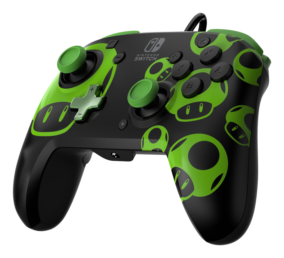 PDP REMATCH: 1-Up Glow in the Dark Schwarz, Grün USB Gamepad Analog / Digital Nintendo Switch, Nintendo Switch OLED