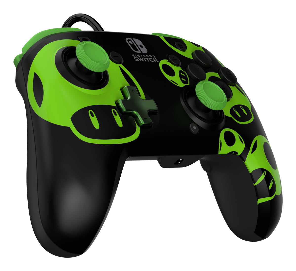 PDP REMATCH: 1-Up Glow in the Dark Schwarz, Grün USB Gamepad Analog / Digital Nintendo Switch, Nintendo Switch OLED