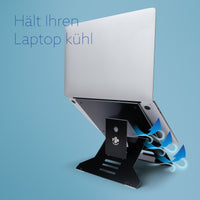 R-Go Tools Laptopständer R-Go Riser Document, ergonomisch, faltbar und einstellbar, mit Dokumentenhalter, AGR-zertifiziert, schwarz