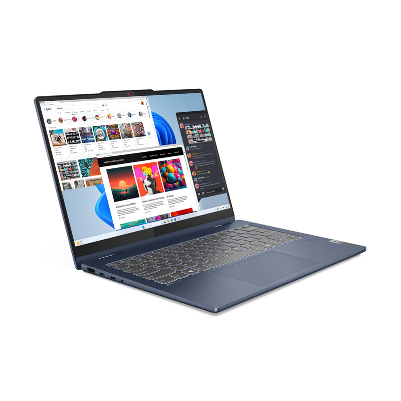 Lenovo IdeaPad 5 2-in-1 14IRH9 Intel® Core™ i5 i5-13420H Hybrid (2-in-1) 35,6 cm (14") Touchscreen WUXGA 16 GB LPDDR5x-SDRAM 512 GB SSD Wi-Fi 6 (802.11ax) Windows 11 Home Deutsch Blau