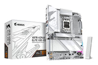 GIGABYTE X870 AORUS ELITE X3D ICE Mainboard - Unterstützt AMD Ryzen 9000 Prozessoren, 16+2+2 Phasen Digital-VRM, bis zu 9000Hz DDR5 (OC), 2xPCIe 5.0 + 2xPCIe 4.0, Wi-Fi 7, 2.5GbE LAN, USB 4