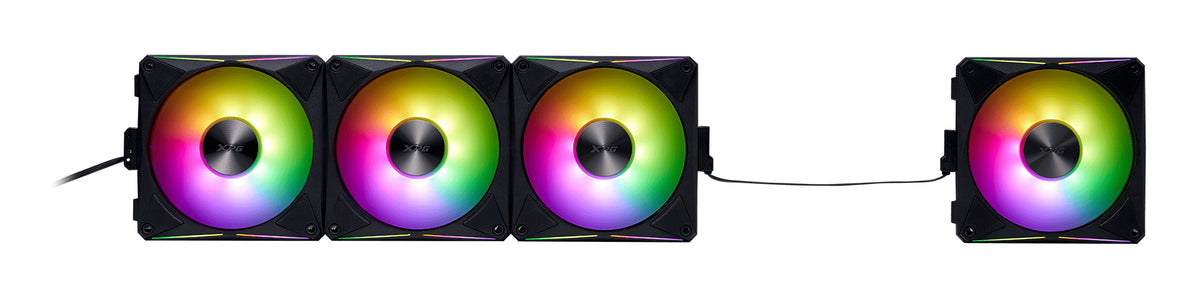 XPG HURRICANE MAG Computergehäuse Ventilator 12 cm Schwarz 4 Stück(e)