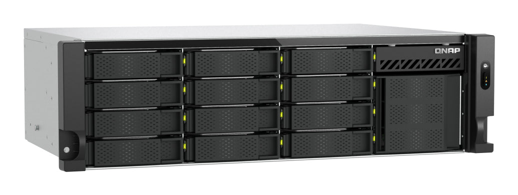 QNAP TS-H1655XEU-RP Speicherserver Rack (3U) Intel Atom® C5125 8 GB DDR4 0 TB QuTS hero Schwarz, Grau