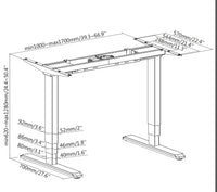 Equip ERGO Elektrisches-Sitz-Steh-Tischgestell, Doppelmotor, Weiß