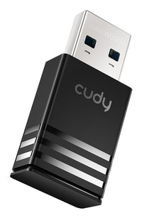 Cudy AX900 Dual-Band Wi-Fi 6 USB Adapter, WU900 1.0 WLAN 600 Mbit/s