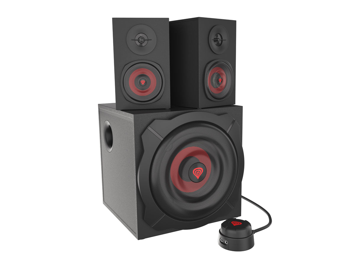 GENESIS Helium 610BT Lautsprecherset 60 W PC/Laptop Schwarz, Rot 2.1 Kanäle 2-Wege 30 W Bluetooth
