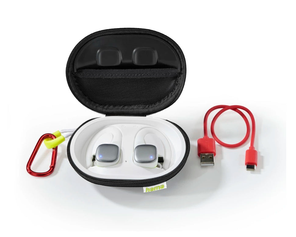 Hama Spirit Athletics Kopfhörer True Wireless Stereo (TWS) Ohrbügel Sport Bluetooth Weiß, Gelb