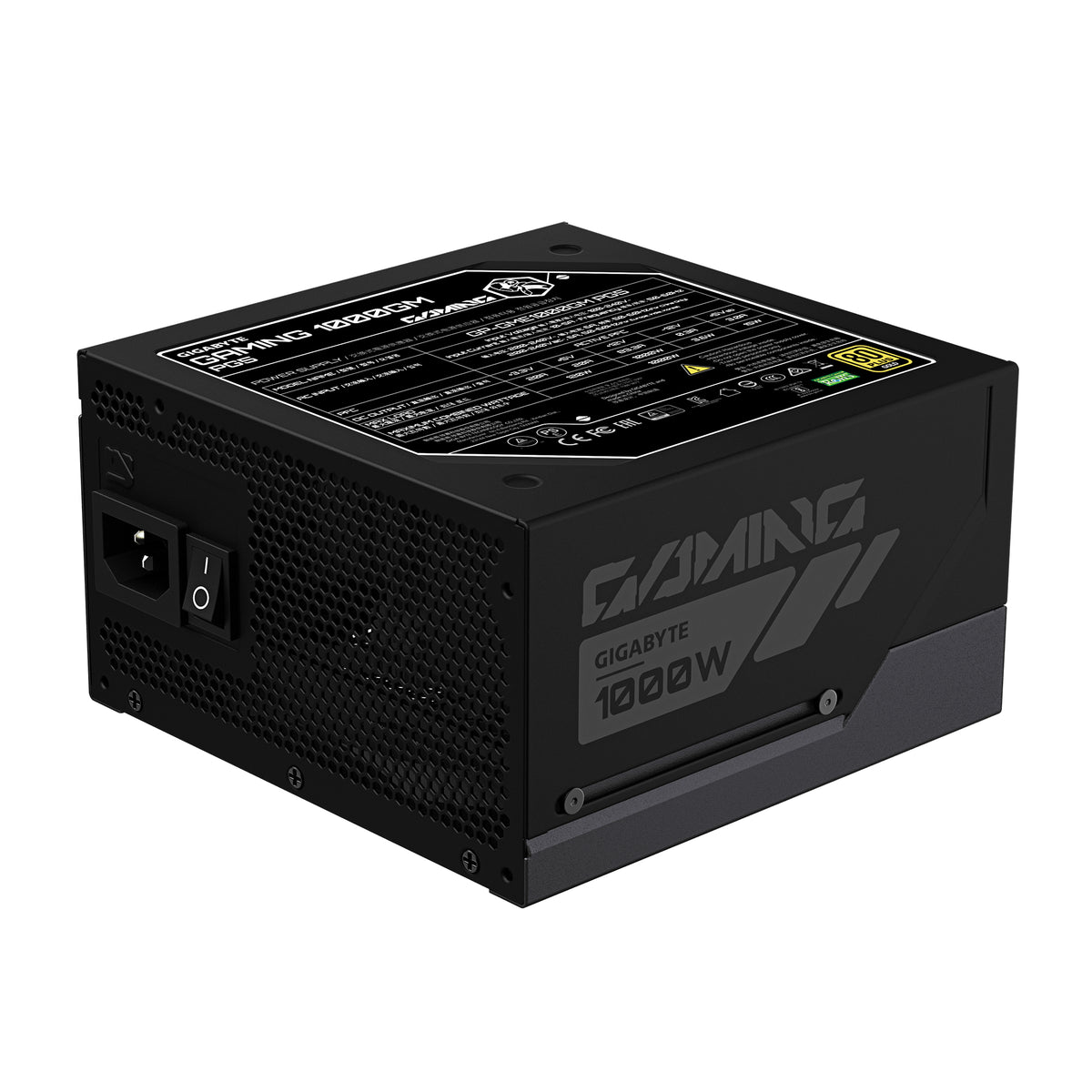 GIGABYTE GAMING 1000GM PG5 Netzteil – PCIe 5.1, 80 PLUS Gold, vollständig modulares Design, 135-mm-Lüfter, ATX 3.1-kompatibel, EU-Stecker