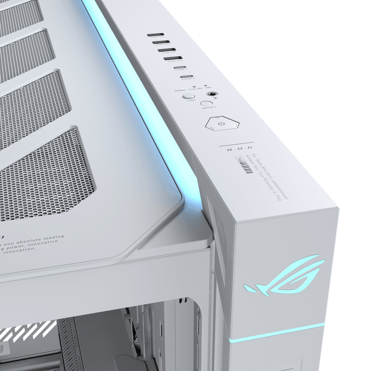 ASUS ROG CRONOX GR801 CURVE TG ARGB WHITE Midi Tower Weiß