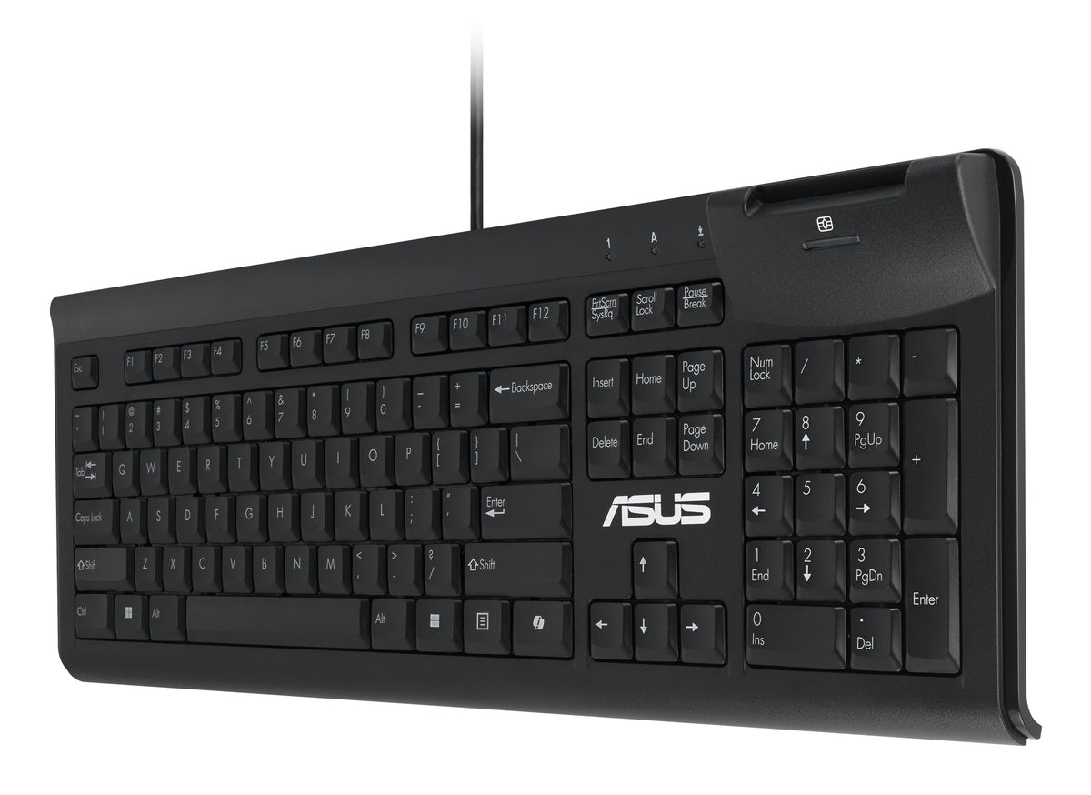 ASUS Smart Card Keyboard KU100 Tastatur Heimbüro USB QWERTZ Deutsch Schwarz