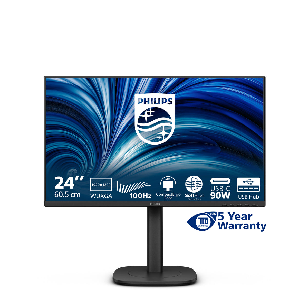 Philips 3000 series 24B2U3301D/00 Computerbildschirm 61,2 cm (24.1") 1920 x 1200 Pixel WUXGA LCD Schwarz