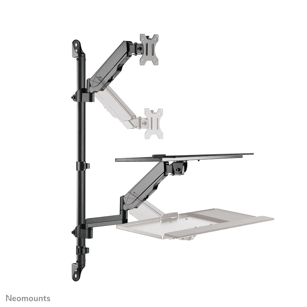 Neomounts WL90-325BL1 Sitz-Steh-Arbeitsplatz-Wand 17-32" - Gasfeder