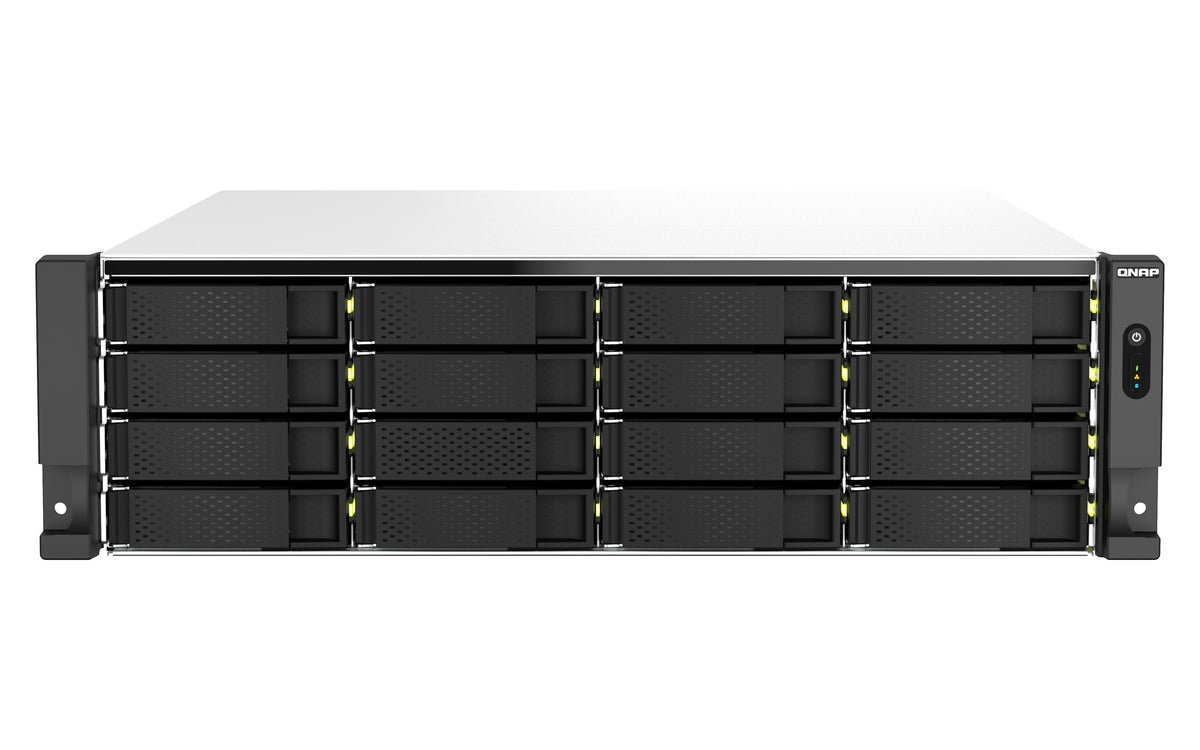 QNAP TS-h2287XU-RP NAS Rack (3U) Intel Xeon E E-2336 32 GB DDR4 0 TB QuTS hero Schwarz, Weiß