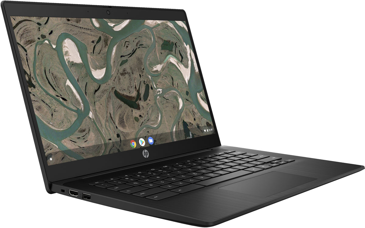 HP Chromebook 14 G7 Intel® Celeron® N5100 35,6 cm (14") Touchscreen Full HD 8 GB LPDDR4x-SDRAM 64 GB eMMC Wi-Fi 6 (802.11ax) ChromeOS Schwarz