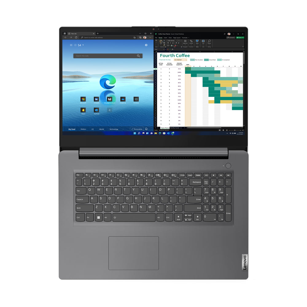 Lenovo V17 G4 IRU Intel® Core™ i5 i5-13420H Laptop 43,9 cm (17.3") Full HD 16 GB DDR4-SDRAM 512 GB SSD Wi-Fi 6 (802.11ax) Windows 11 Home Deutsch Grau