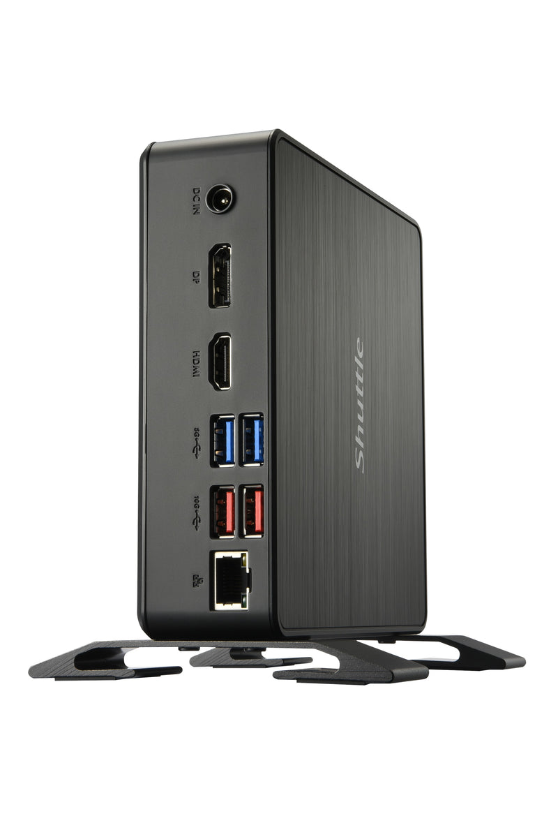Shuttle XPC Nano PC NC40U3, Intel Core i3-1215U, 1x HDMI, 1x DP,1xUSB-C/DP, 6x USB3.2, 1x 2.5" bay, 2x M.2, 1x LAN, RAID, 24/7 Dauerbetrieb, inkl. VESA & Stand