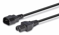 Lindy 30314 Stromkabel Schwarz 2 m C14-Koppler C15-Koppler
