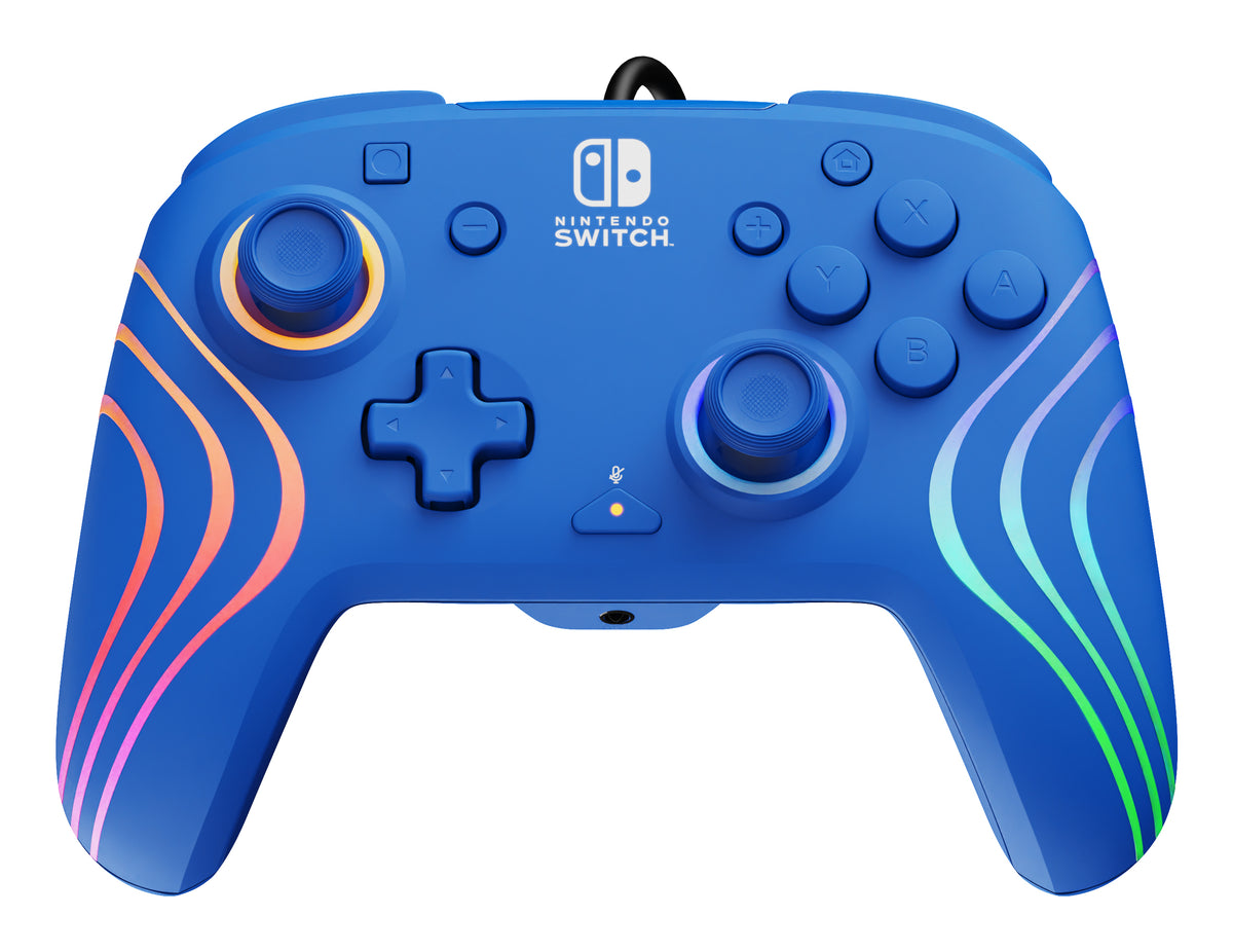 PDP Afterglow Wave Blau USB Gamepad Analog / Digital Nintendo Switch, Nintendo Switch OLED