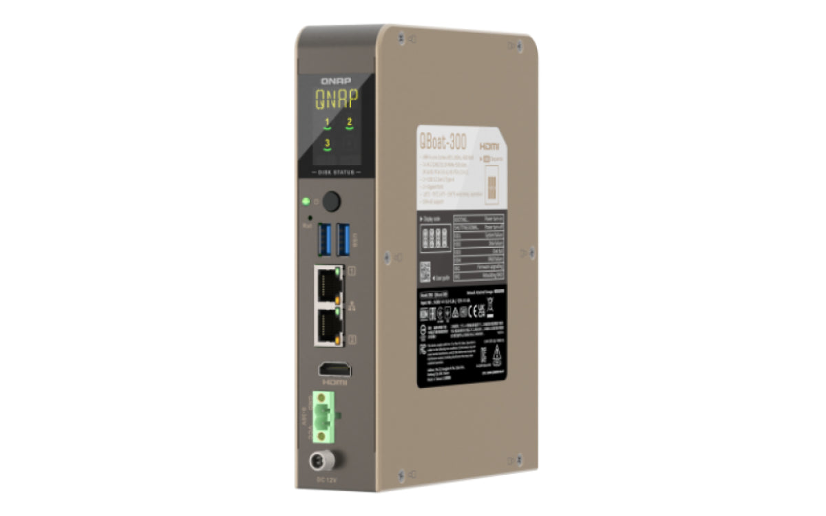 QNAP QBoat-300 NAS Kompakt 4 GB 0 TB QNAP QTS Grau