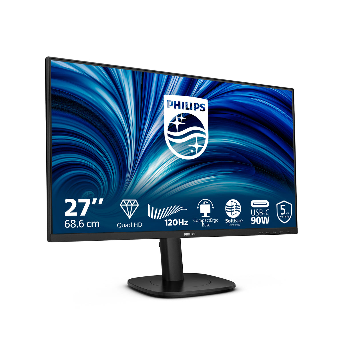Philips 3000 series 27B2U3601/00 Computerbildschirm 68,6 cm (27") 2560 x 1440 Pixel Quad HD LCD Schwarz