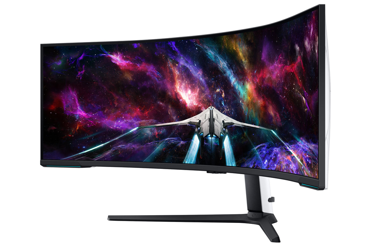 Samsung G95NC Computerbildschirm 144,8 cm (57") 7680 x 2160 Pixel Dual UHD QLED Weiß