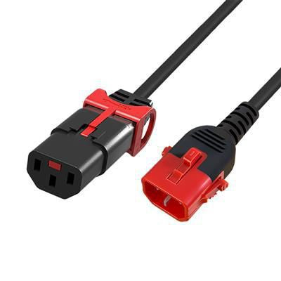 Microconnect MC-DUALC13C14S-1 Stromkabel Schwarz 1 m C13-Koppler C14-Koppler