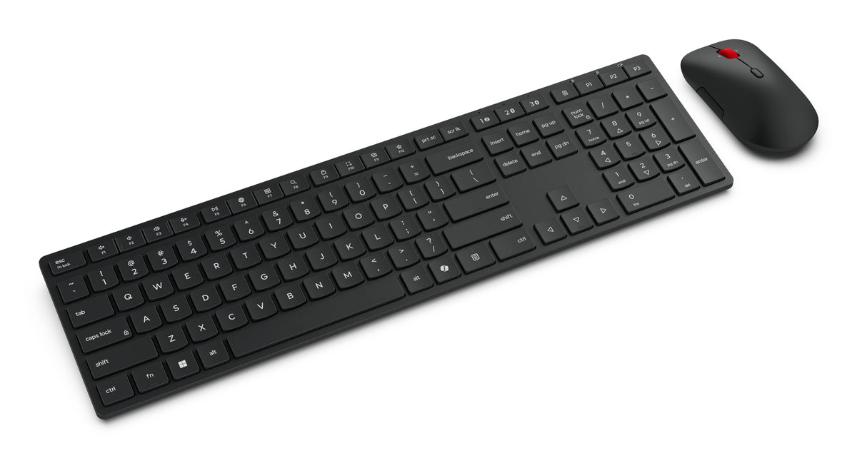 Lenovo 4X31S04843 Tastatur Maus enthalten Büro RF Wireless + Bluetooth Französisch, Deutsch Schwarz