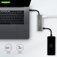 Axagon HMC-5G21 USB 10Gbps hub, 2x USB-A, 2x USB-C, HDMI 4k/30Hz, PD 60W, USB-C Kabel